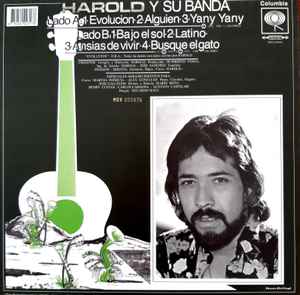 Image of Back Cover of 1433048E: LP - HAROLD Y SU BANDA, Evolucion (Columbia; MOVLP3060, Europe 2022, Textured Sleeve, Green Vinyl)   NEW/NEW