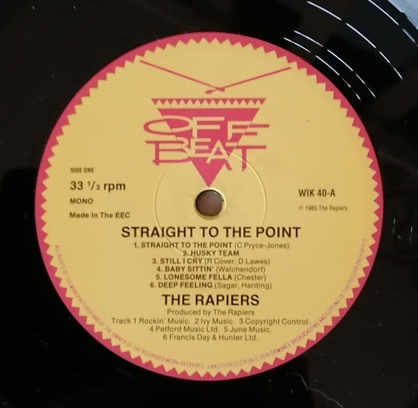 Image of Label Cover of 3525233E: LP - RAPIERS, Straight To The Point (Off Beat; WIK40, UK 1985, Mono)   VG+/VG+