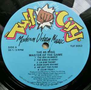 Image of Label Cover of 1814446C: LP - 45 KING, Master Of The Game (Tuff City; TUFLP5553, US 1988, Picture Sleeve) Light marks and quite a few pressing faults.  VG/G+