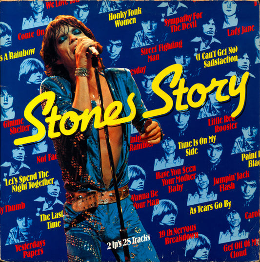 Image of Front Cover of E: 2xLP - THE ROLLING STONES, Stones Story (Decca; 6645 407, Netherlands 1975, Gatefold, Booklet)   VG/VG