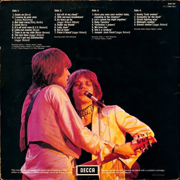 Image of Back Cover of E: 2xLP - THE ROLLING STONES, Stones Story (Decca; 6645 407, Netherlands 1975, Gatefold, Booklet)   VG/VG