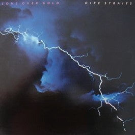 Image of Front Cover of 4714140C: LP - DIRE STRAITS, Love Over Gold (Vertigo Orange; 6359 109, UK 1982, Inner, HW Initials in Run Out on Both Sides) Strong VG, Lightest of hairlines, Sleeve has very light ring wear and some edge pinching  VG/VG