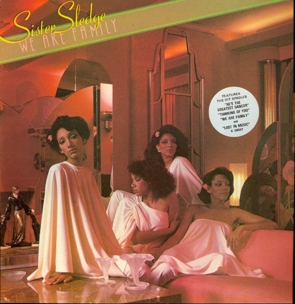 Image of Front Cover of 4014250C: LP - SISTER SLEDGE, We Are Family (Atlantic; K50587, UK 1979) Strong VG to sleeve - light creasing only. Hype sticker on sleeve.  VG/VG+