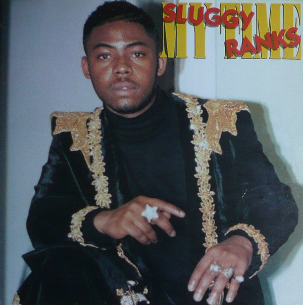 Image of Front Cover of LP - VG+/VG - SLUGGY RANKS, My Time (Shelly's Records; SRLP05, US 1991), Light mottling, couple of light lines.,  - 1216302C
