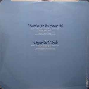 Image of Back Cover of 12" - VG/VG - DARYL HALL & JOHN OATES, I Can't Go For That (No Can Do) / Unguarded Minute (RCA; RCAT 172, UK 1982, Picture Sleeve), Hairlines, edge & ring wear,  - 2846305S