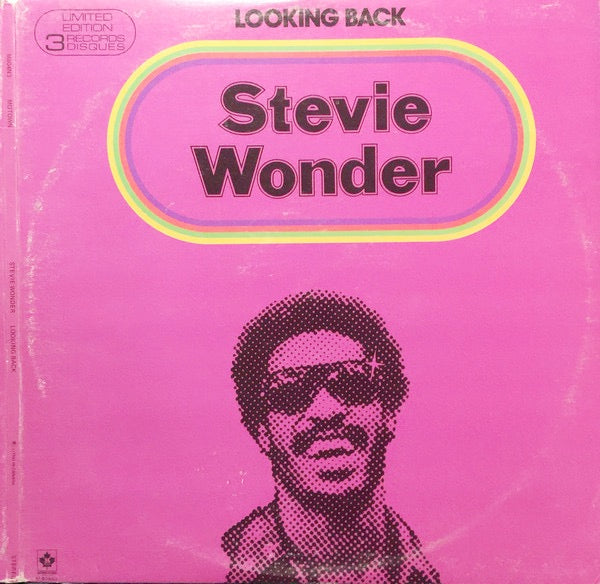 Image of Front Cover of 4644235S: 3xLP - STEVIE WONDER, Looking Back (Motown; M 804LP3, US 1974, Triple Gatefold) Spine is split at top 4in and sleeve has heavy edge and ring wear.  G/VG