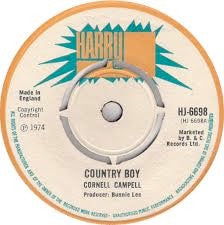 Image of Front Cover of 7" - /G+ - CORNELL CAMPBELL, Country Boy / Give The Little Man A Hand (Harry J Records; HJ-6698, UK 1974, 4-Prong Centre), Light marks only, plays solid VG or better. Clean labels, centre intact.,  - 1816153C