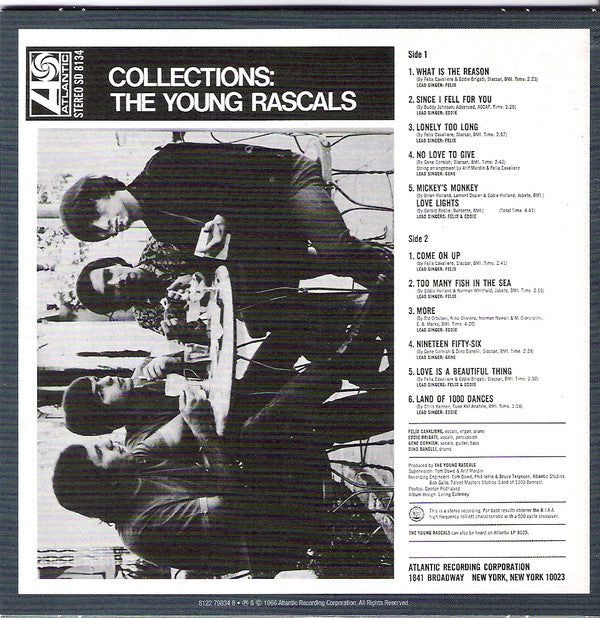 Image of Label Cover of 3135009E: 5xCD - THE YOUNG RASCALS, Original Album Series (Atlantic; 8122 79834 8, Europe 2010 Reissue, Box Set)   VG+/VG+