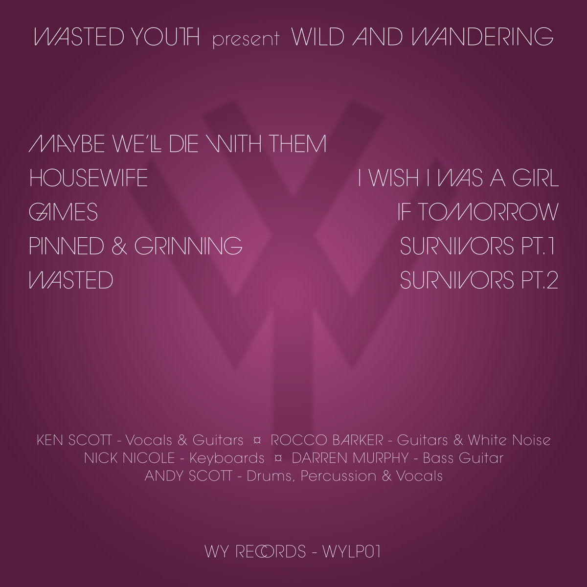 Image of Back Cover of CD - VG+/VG+ - WASTED YOUTH, Wild and Wandering (WY Records; WYLP01, UK 2022 Reissue, Gatefold, Booklet, Remastered 2022,Limited to 500 copies), ,  - 0836109E