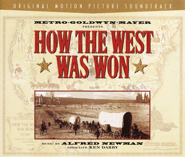 Image of Front Cover of 2134124E: 2xCD - ALFRED NEWMAN, KEN DARBY, How The West Was Won (Original Motion Picture Soundtrack) (TCM Turner Classic Movies Music; 8122 72458-2, Europe 1997, Double CD Case, Booklet) discs have some light marks, does not affect play  VG+/VG+