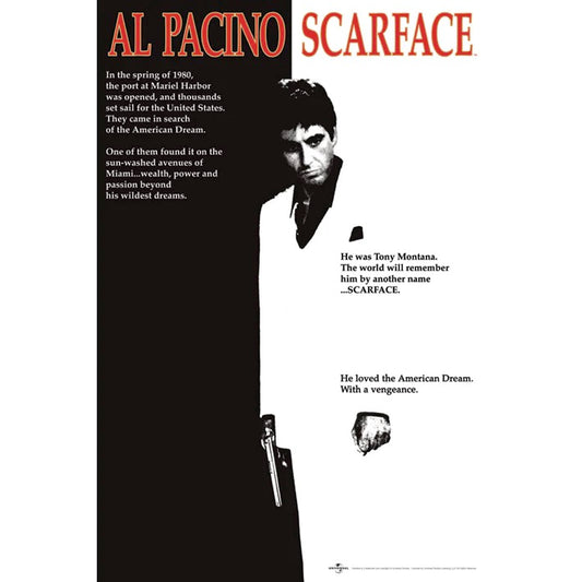 Image of Front Cover of 3455182S: Accessories - SCARFACE, Scarface Poster (61 x 91.5cm; PP30091, UK 2022)   NEW/NEW
