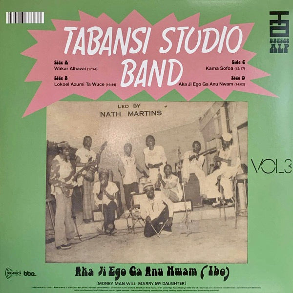 Image of Back Cover of 1633142E: 2xLP - TABANSI STUDIO BAND, Wakar Alhazai Kano / Mus'en Sofoa (BBE; BBE548ALP, UK 2020)   NEW/NEW