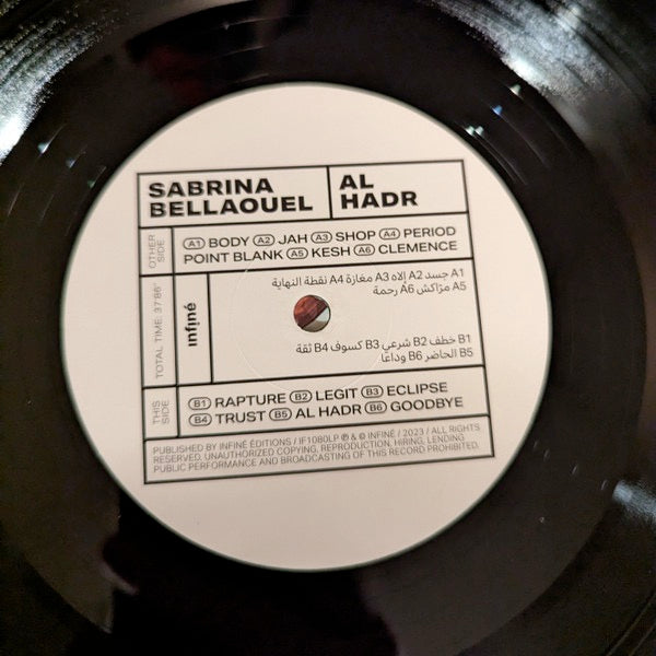 Image of Label of 1613197C: LP - SABRINA BELLAOUEL, Al Hadr (Infin   ditions; iF1080, France & Benelux 2023)   NEW/NEW