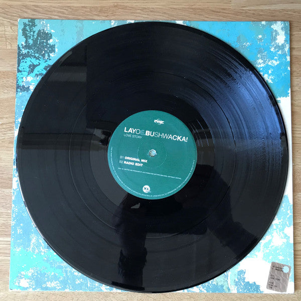 Image of Front Cover of 12" - VG/G+ - LAYO & BUSHWACKA!, Love Story (Rise; RISE 193, Italy 2002, Picture Sleeve), Lower end of G+ lots of scuffs and scratches. ,  - 2716045C