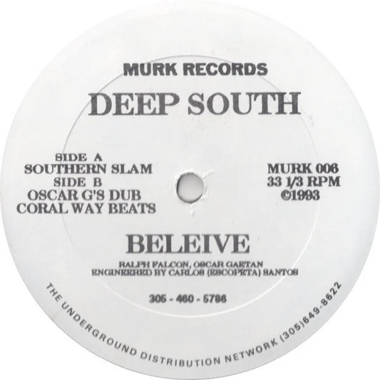 Image of Front Cover of LP - /VG+ - DEEP SOUTH, Believe (Murk Records; MURK 006, US 1993), ,  - 2346035S