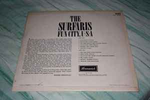 Image of Back Cover of 3215594C: LP - THE SURFARIS, Fun City, U.S.A. (Brunswick; LAT 8582, UK 1964, Laminated Flipback Sleeve, Mono)   VG/VG