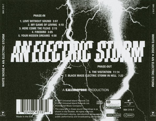 Image of Back Cover of CD - VG+/VG+ - WHITE NOISE, An Electric Storm (Island Records; 984 319-7, UK & Europe 2018 Reissue, Jewel Case), ,  - 4216661C