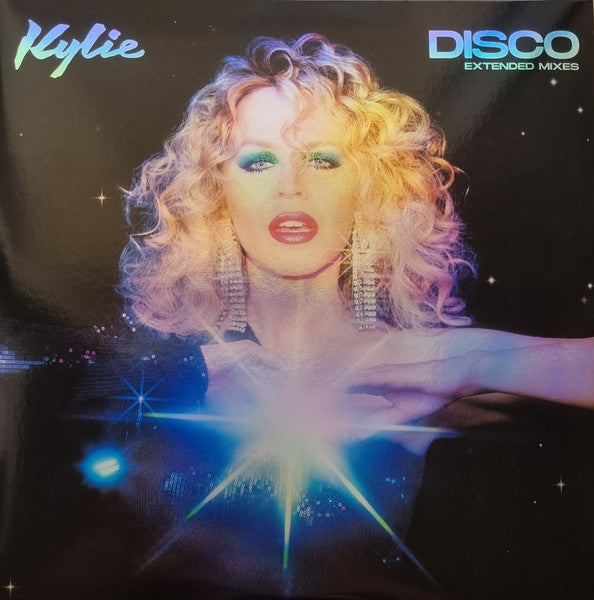 Image of Front Cover of 2xLP - EX/EX - KYLIE, Disco (Extended Mixes) (BMG; 538695901, USA & Europe 2021, Rainbow Laminate Finish Gatefold, 2 Inners, Purple Vinyl), Opened Instore, Still In Stickered Shrinkwrap,  - 3346239S