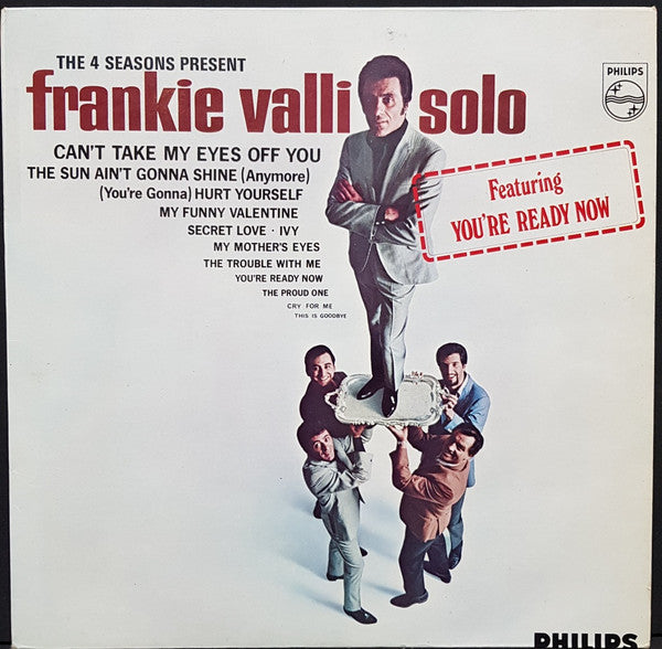 Image of Front Cover of LP - VG+/VG+ - FRANKIE VALLI, Solo (Philips; 6336 008, UK 1970 Reissue, Laminated Sleeve, Stereo), ,  - 0626012E
