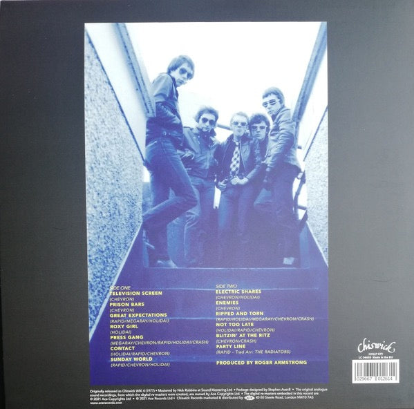 Image of Back Cover of 4854169S: 10" - THE RADIATORS FROM SPACE, TV Tube Heart (Chiswick; HIQLP079,  2021 Reissue, Inner & Insert, Yellow Vinyl)   NEW/NEW