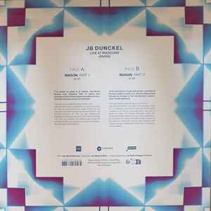 Image of Back Cover of 1933126E: LP - JB DUNCKEL, Live At Inasound (Paris) (Ina; DFINA24, ` 2023)   NEW/NEW