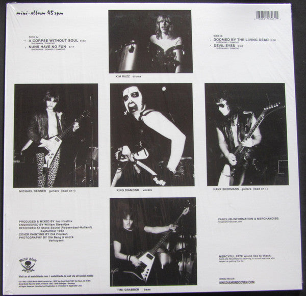 Image of Back Cover of 4333095E: LP - MERCYFUL FATE, Mercyful Fate (Metal Blade Records; 3984-15703-1, Europe 2020 Reissue, Insert, 180g Vinyl)   NEW/NEW