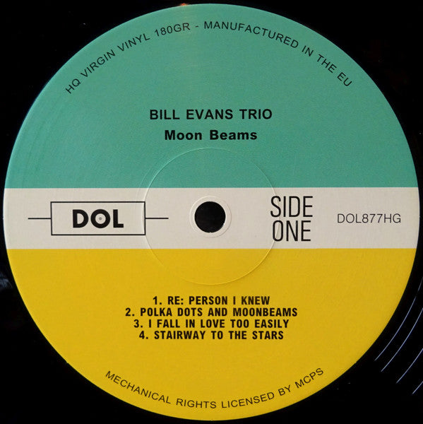Image of Label Cover of LP - NEW/NEW - THE BILL EVANS TRIO, Moon Beams (DOL; DOL877HG, Europe 2022 Reissue, 180 Gram Vinyl), ,  - 1336094E