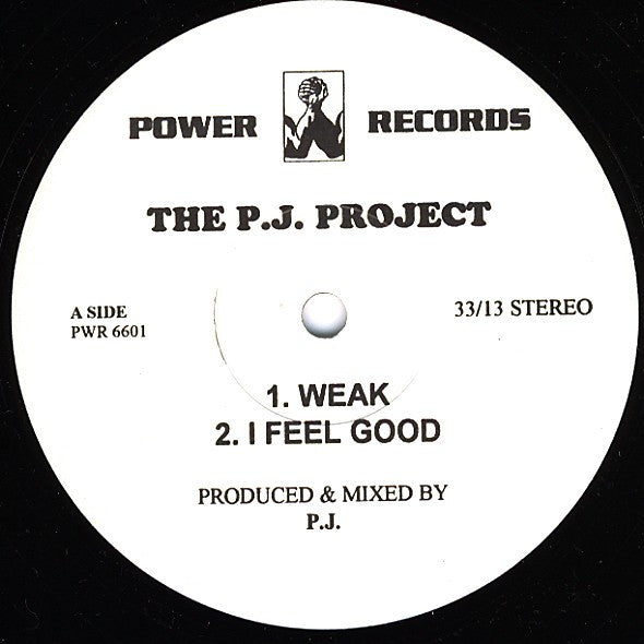 Image of Front Cover of 1923216E: 12" - THE P.J. PROJECT, Weak (Power Records; PWR 6601, US 1993, Plain Sleeve) Light hairline/marks only.  /VG