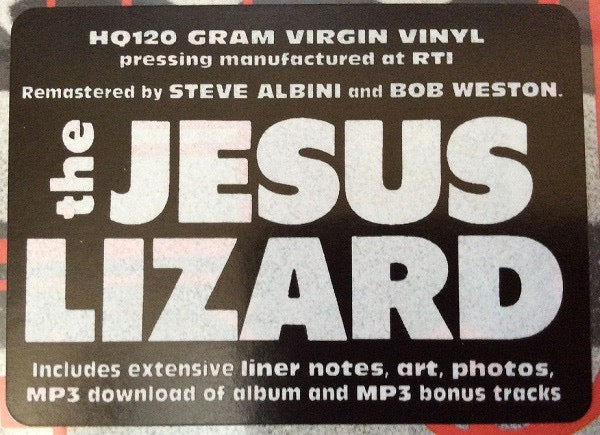 Image of Back Cover of 3054160S: 12" EP - THE JESUS LIZARD, Pure (Touch And Go; TG443, US 2009, Booklet & Insert, Stickered Outer Plastic Sleeve, Download Code)   NEW/NEW