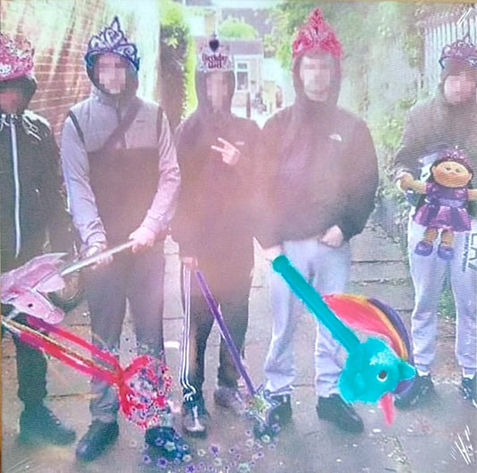 Image of Front Cover of 5025174E: LP - MARK LECKEY, In This Lingering Twilight Sparkle (Boomkat Editions; BKEDITDS010, UK 2020, Inner, Pink Vinyl, LTD 500 copies)   EX/EX