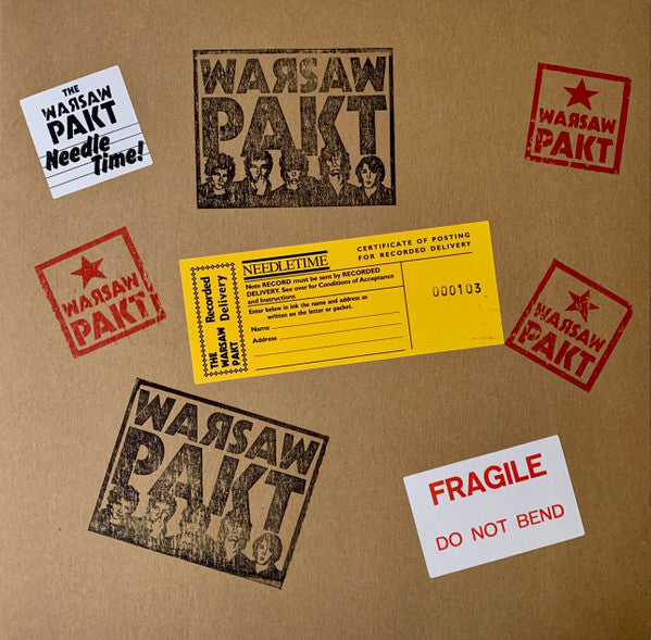 Image of Front Cover of 2023032E: 2xLP - WARSAW PAKT, Needle Time (Munster Records; MR 397, Spain 2020 Reissue, Plain Brown Card Sleeve, with stickers, hand stamped & hand numbered, Insert, With 7")   VG+/VG+