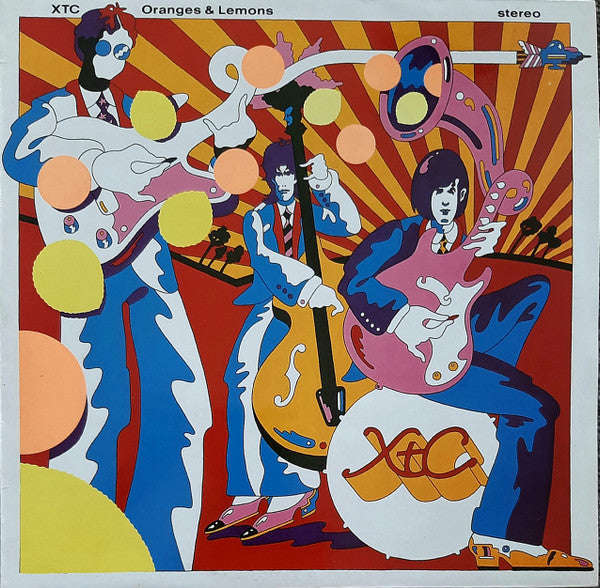 Image of Front Cover of 2xLP - VG/G+ - XTC, Oranges & Lemons (Virgin; V 2581, UK 1989, 2 Inners), Some sticker residue/damage to front cover. ,  - 3626417E