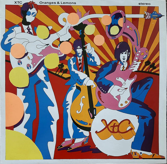 Image of Front Cover of 2xLP - VG/G+ - XTC, Oranges & Lemons (Virgin; V 2581, UK 1989, 2 Inners), Some sticker residue/damage to front cover. ,  - 3626417E