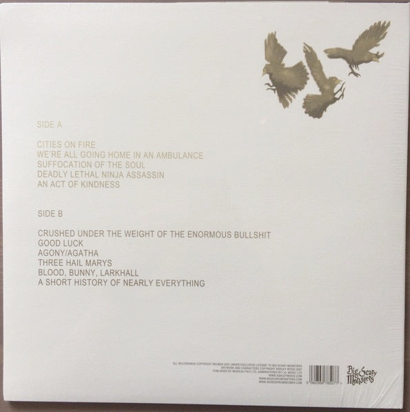 Image of Back Cover of 2013071C: LP - REUBEN, In Nothing We Trust (Big Scary Monsters; BSM213, UK 2017 Reissue, Inner, White Vinyl.)   EX/VG+