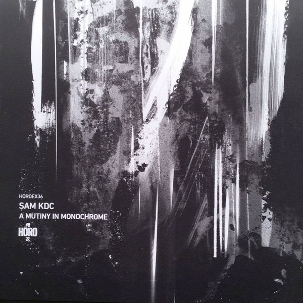 Image of Label Cover of 4144400S: 12" - SAM KDC, A Mutiny In Monochrome (Horo; HOROEX36, UK 2020, Insert, Red Marbled Vinyl) blood red marbled vinyl  /VG+