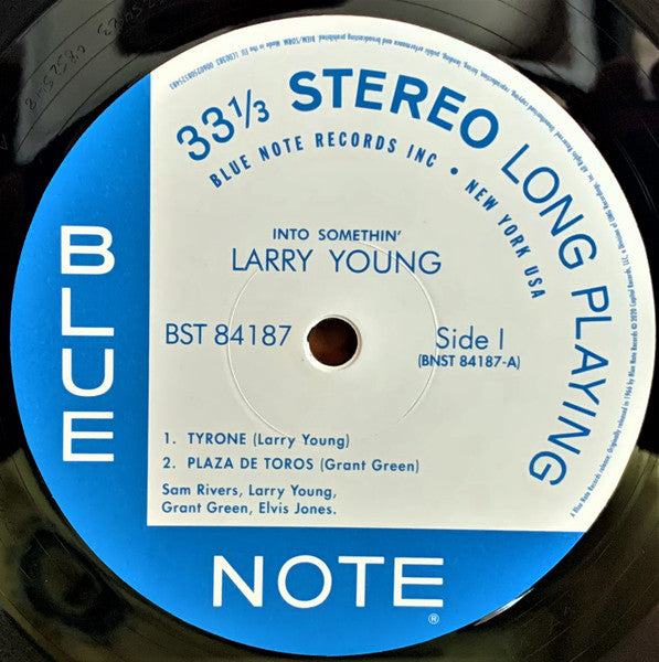 Image of Label Cover of LP - VG+/EX - LARRY YOUNG, Into Somethin' (Blue Note; 0852548, Worldwide 2020 Reissue, 180 Gram Vinyl), ,  - 3626067E