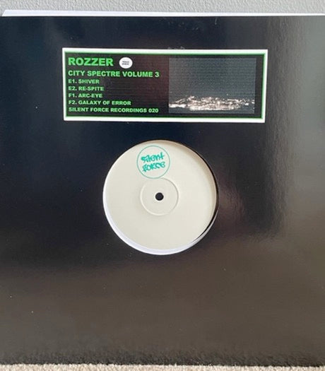 Image of Front Cover of 2033041E: 12" EP - ROZZER, City Spectre Volume 3 (Silent Force Recordings; SFR020, UK 2023, Stamped White Label, Stickered Plain Sleeve, Limited Edition of 200 Copies)   NEW/NEW