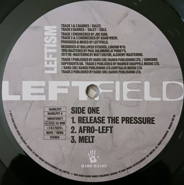 Image of Label Cover of 4914509C: 2xLP - LEFTFIELD, Leftism (Sony; HANDLP2T, UK 2023 Reissue, Gatefold)   NEW/NEW