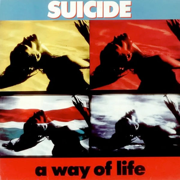 Image of Front Cover of 2913430C: LP - SUICIDE, A Way Of Life (Mute; SUICIDELP03, US 2023 Reissue, Inner, Art Card, Transparent Blue Vinyl.)   NEW/NEW