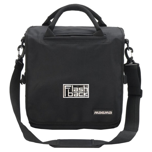 Image of Front Cover of 2013235C: Accessories - FLASHBACK RECORDS BAG, Flashback Embroidered Heavy Duty Record Bag With Shoulder Strap (, Germany 2023, Magma LP 40 II, White Embroided Logo on Black Bag, Fits approx 40 x 12" records)   NEW/NEW