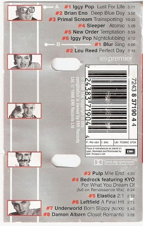 Image of Back Cover of Cassette - VG+/VG+ - VARIOUS, Trainspotting (Music From The Motion Picture) (EMI Premier; 7243 8 37190 4 4, UK 1996), ,  - 2956010S