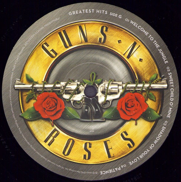 Image of Label Cover of 2xLP - VG+/EX - GUNS N' ROSES, Greatest Hits (Geffen Records; 602507124793, Europe 2020 Reissue, Gatefold, 180 Gram Vinyl), ,  - 2926037E