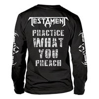 Image of Back Cover of 2053218S: Accessories - TESTAMENT, Practise What You Preach Long Sleeve T-Shirt M (, Europe )   NEW/NEW