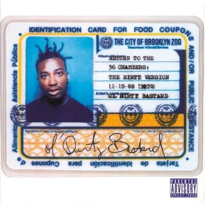 Image of Front Cover of 3114023C: 2xLP - OL' DIRTY BASTARD, Return to the 36 Chambers (Music On Vinyl; GET52716LP, Europe 2020 Reissue)   NEW/NEW