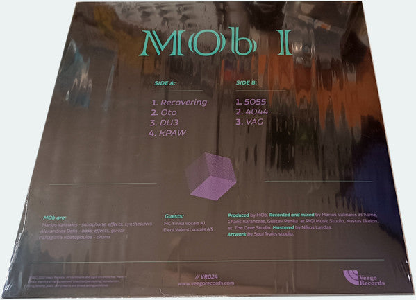 Image of Back Cover of 2123129E: LP - MOB, Mob 1 (Veego Records ; VR024, Greece 2023)   VG+/EX