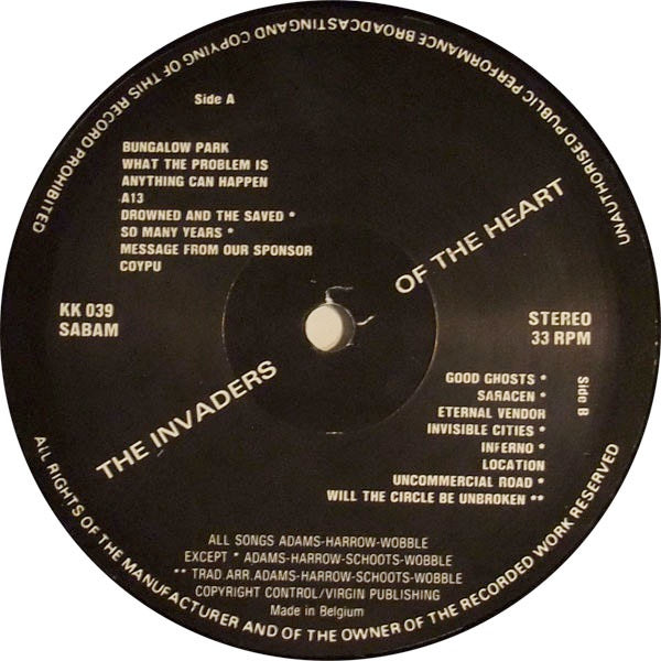 Image of Label Cover of LP - VG/VG - INVADERS OF THE HEART, Without Judgement (KK Records; KK 039, Belgium 1990, Jah Wobble), Light marks, edge wear,  - 3946244S
