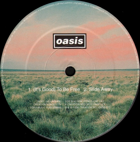 Image of Label Cover of 12" - VG/VG+ - OASIS, Whatever (Creation; CRE195T, UK 1994, Picture Sleeve, No Insert, Damont Pressing), Light edge wear. A couple very superficial marks on disc. ,  - 3046147S