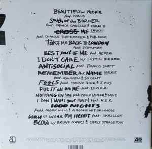 Image of Back Cover of 2xLP - EX/EX - ED SHEERAN, No.6 Collaborations Project (Atlantic; 0190295427894, Europe 2019, Gatefold Without Hype Print, 2 Inners, 180 Gram Vinyl), Opened Instore, Still In Stickered Shrinkwrap,  - 2946053S