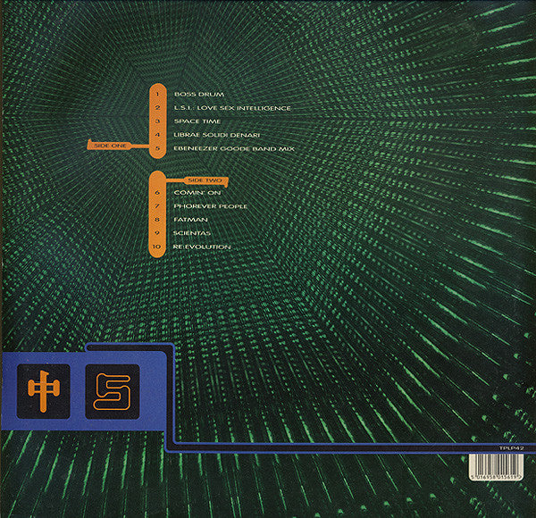 Image of Back Cover of LP - VG/VG - THE SHAMEN, Boss Drum (One Little Indian; TPLP42, UK 1992, Picture Sleeve, Inner), light marks only. printed inner. small peel mark top right front sleeve,  - 2846165S