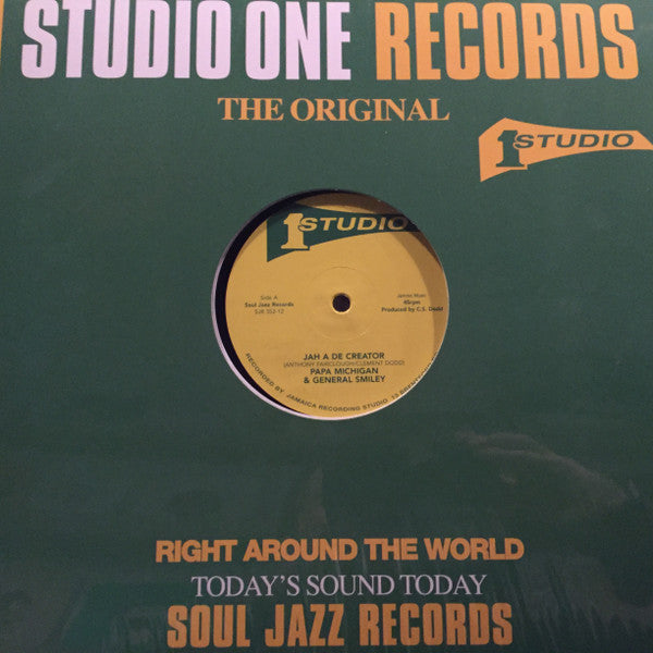 Image of Front Cover of 12" - VG/VG - PAPA MICHIGAN & GENERAL SMILEY / BRENTFORD DISCO SET, Jah A De Creator / Rebel Disco (Soul Jazz Studio One Series; SJR 352-12, UK 2016, Company Sleeve), WOL.,  - 1616211C
